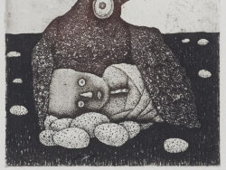 Eidrigevičius Stasys - EKSLIBRIS ELŻBIETY  R.[OSZKOWSKIEJ], 1976