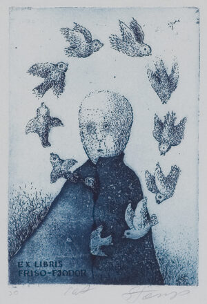 Eidrigevičius Stasys - EX LIBRIS FRISO FJODOR [VAN DER ZEE], 1980