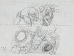 Starowieyski Franciszek-SZKICE POSTACI (RYSUNEK DWUSTRONNY)